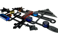 Load image into Gallery viewer, Svend Aage Holm Sørensen Brutalist Wall Sculpture for Dantoft, Coloured Glass &amp; Iron, 1960s
