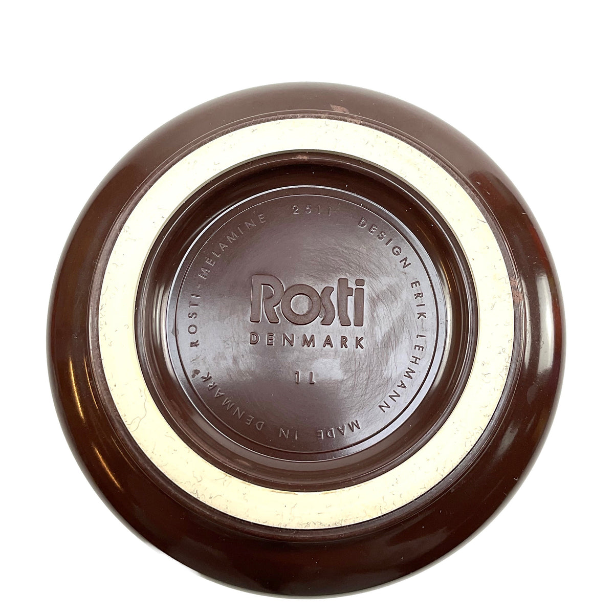 Vintage Danish Rosti Mepal Melamine Mixing Bowl - Iconic Mid-Century Kitchenware in Brown