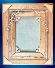 Load image into Gallery viewer, &quot;City Chaos&quot; Original Oil Painting – Dark Tones w/ Red &amp; Blue – Retro Gold Frame – Danish Unidentified Artist – Boho Vintage Wall Art
