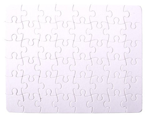 Blank Cardboard Puzzle, 48 pieces, 26 cm x 20 cm (8