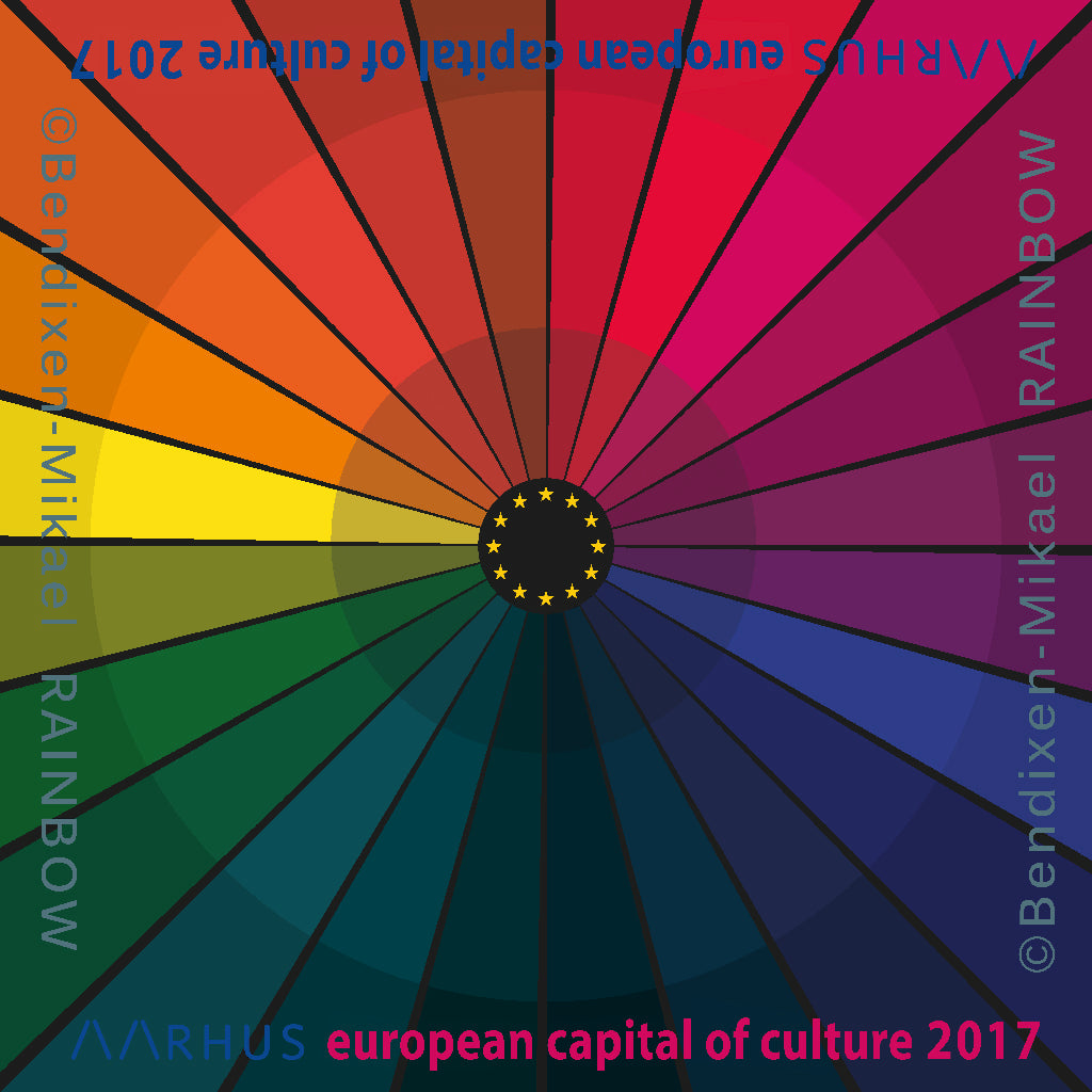 Rainbow Designer Scarf – 100% Satin Silk, Inspired by ARoS Aarhus Art Museum