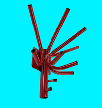 Load image into Gallery viewer, Pretty Vintage Red Coat Rack – 1980s Retro Charm
