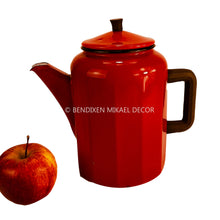 Load image into Gallery viewer, Vintage Madam Rød Red Enamel Coffee Pot - Danish Design
