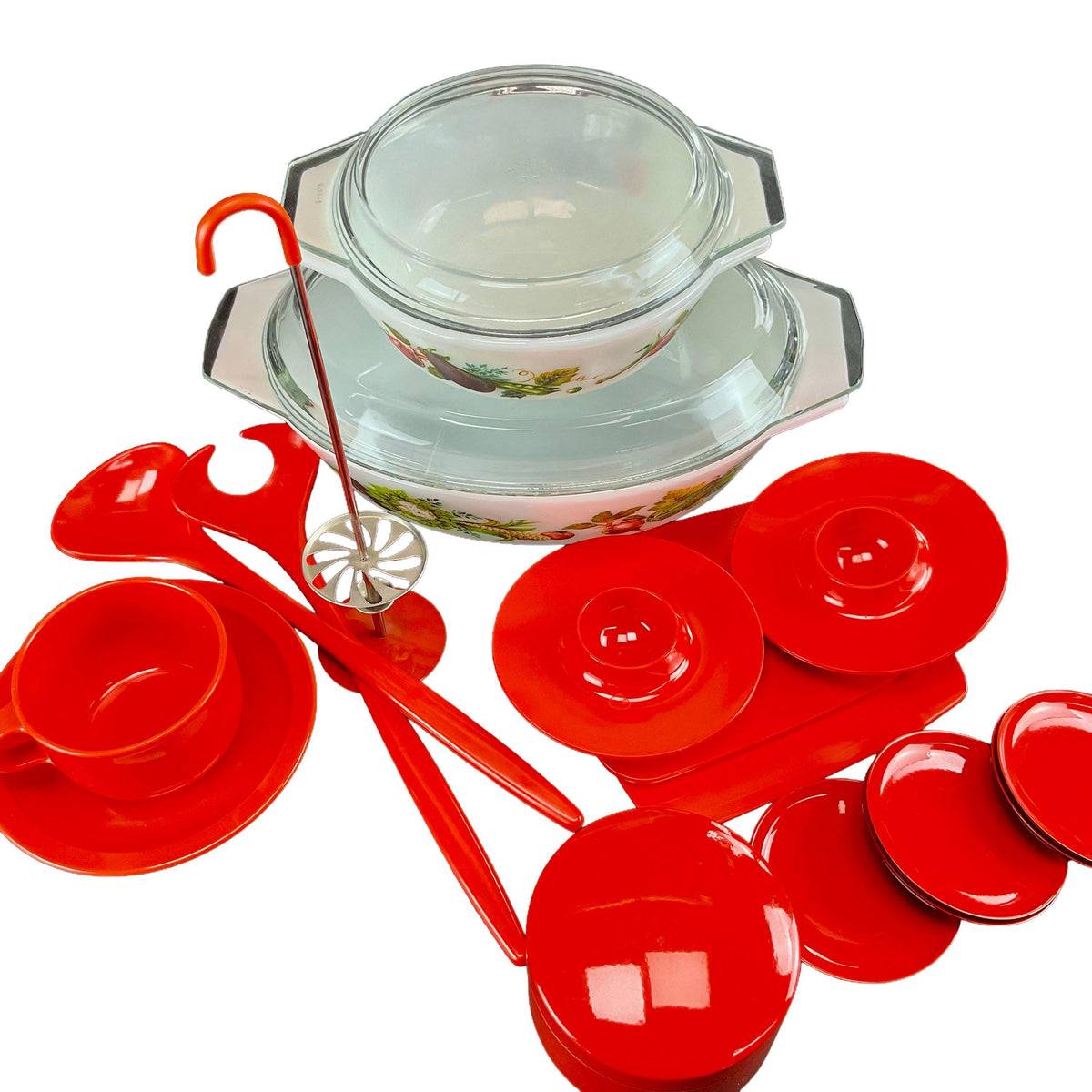 Gift Set - ROSTI Mepal Melamine & JAJ Pyrex UK. Vintage Iconic Design