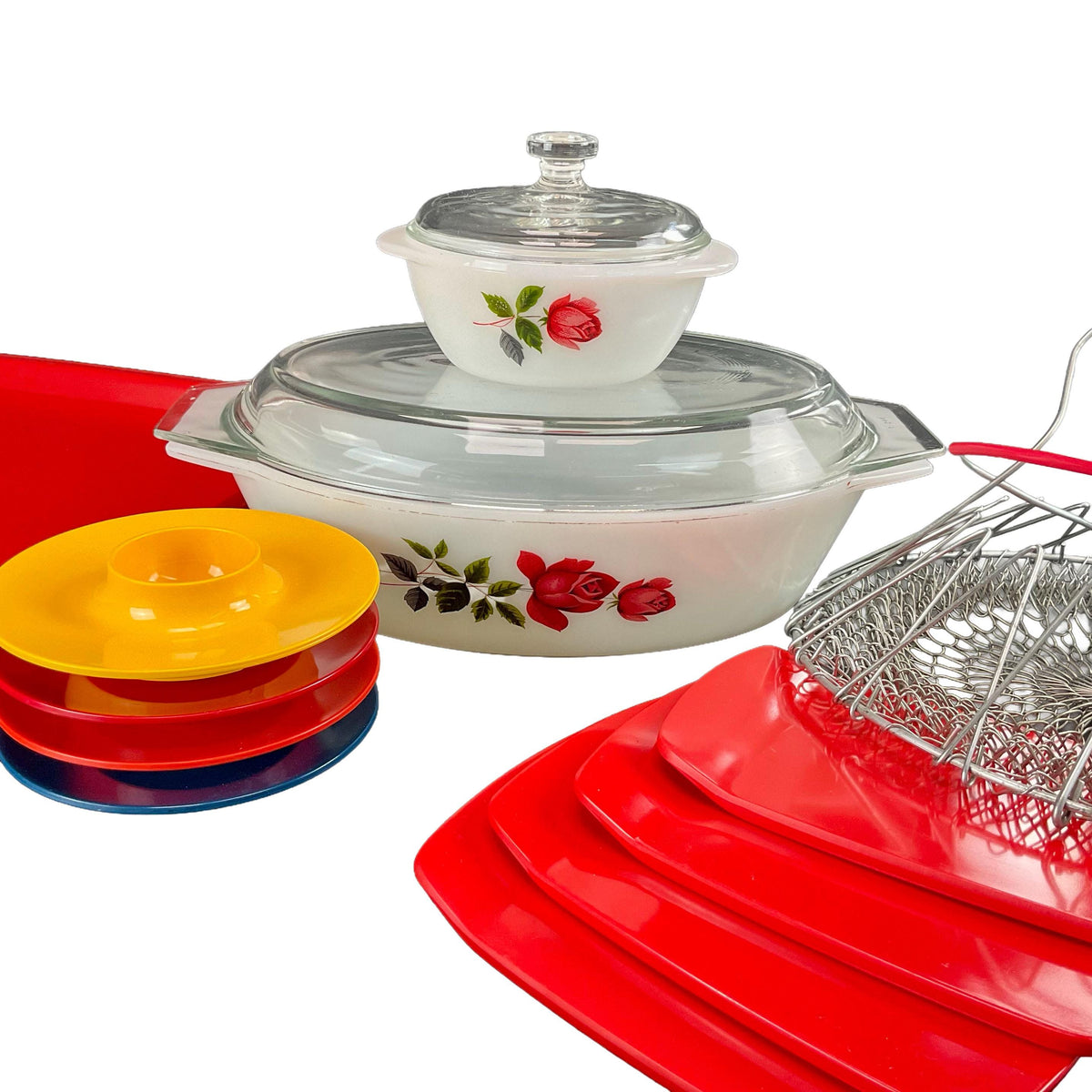 Gift Set - ROSTI Mepal Melamine & JAJ Pyrex UK. Vintage Iconic Design