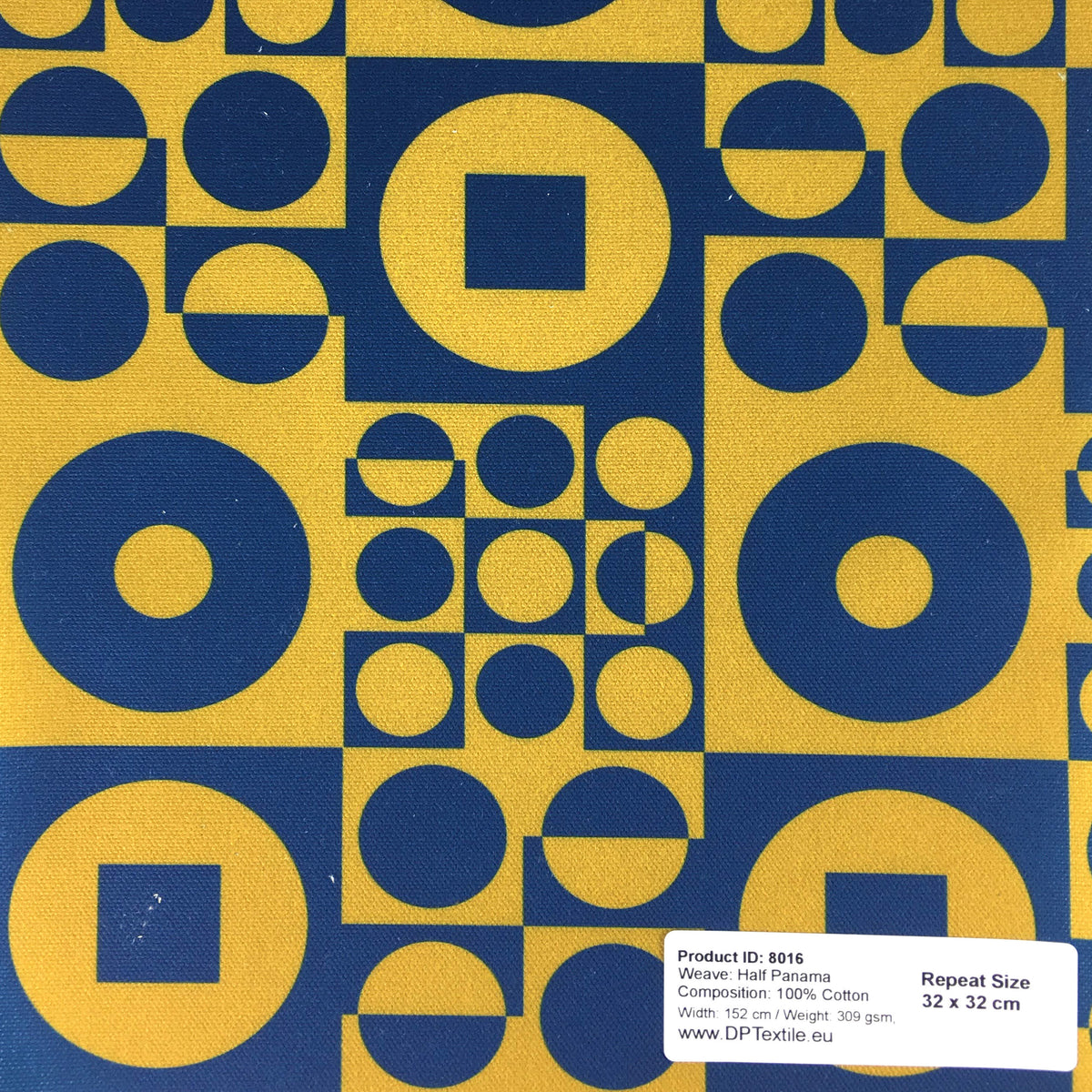 "ROUND SQUARE" Vintage Danish 60s-70s Inspired Fabric – Sustainable Cotton Twill & Half Panama – Custom Sizes & Dollhouse Scales