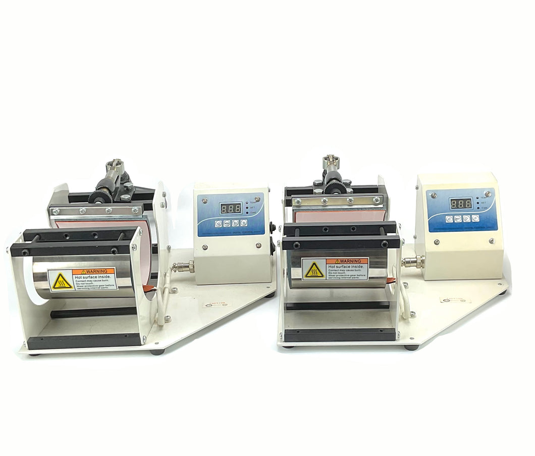 3D Sublimation Digital Cup Mug Heat Transfer Printing Press, 2 unit bundle.