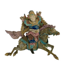 Load image into Gallery viewer, Antique Taiwanese Cochin Ware Roof Tile Warriors on Horses – 19th Century Vietnamese Pottery
