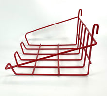 Load image into Gallery viewer, Vintage 1970s-1980s Tomado Red Vinyl Wire Basket Set – Wall-Mounted Shelf Storage – Pop Art, Mid-Century Modern 3 UNIT SET.
