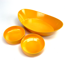 Load image into Gallery viewer, Yellow Rosti melamine bowl and 2 small bowls on a white background
