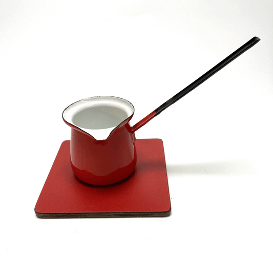 Coaster red polish coffee cup