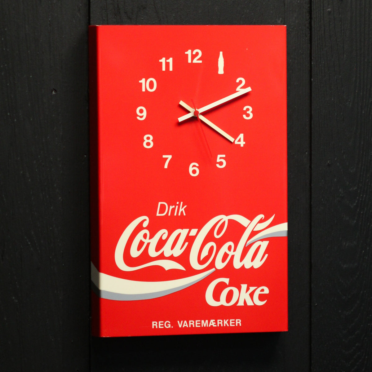Coca - Cola Advertising Wall Clock Postmodern Minimalism Design, 80s Original Vintage - MOJO Shop