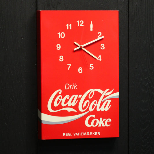 Coca - Cola Advertising Wall Clock Postmodern Minimalism Design, 80s Original Vintage - MOJO Shop