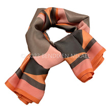 Load image into Gallery viewer, Dot Eye - Orange, Mulberry Silk Scarf Square - 70s iconic designs - MOJO Shop

