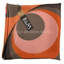 Load image into Gallery viewer, Dot Eye - Orange, Mulberry Silk Scarf Square - 70s iconic designs - MOJO Shop
