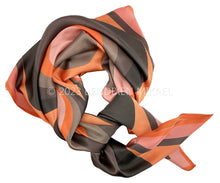 Load image into Gallery viewer, Dot Eye - Orange, Mulberry Silk Scarf Square - 70s iconic designs - MOJO Shop

