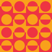 Load image into Gallery viewer, Vintage 60s 70s Danish Fabric by the Metre in Orange Red
