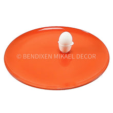 Load image into Gallery viewer, Vintage Lacquerware Serving Platter, Made In Japan, Mid Century Orange / Black Tray.
