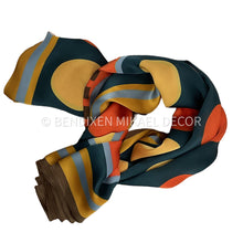Load image into Gallery viewer, Retro Dot - Orange 70s Funky Dots, Mulberry Silk Scarf Square
