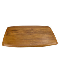 Load image into Gallery viewer, Digsmed Teak Cabaret tray with 8 Holmegaard display glass in two circles, 1960s
