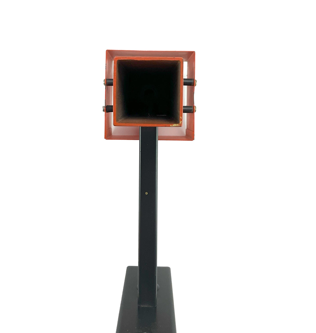 Vintage Orange Square Wall Sconce with Black Adjustable Arm