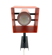 Load image into Gallery viewer, Vintage Orange Square Wall Sconce with Black Adjustable Arm
