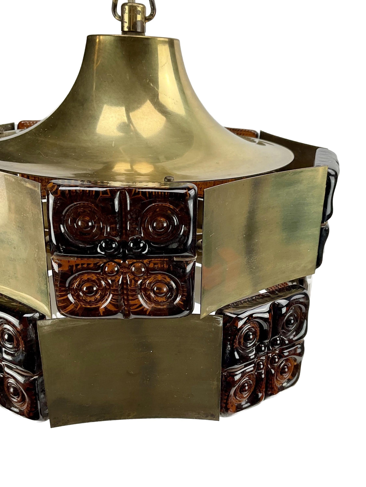 Claus Bolby Vintage Danish brass pendant from the 1960s-70s classic.