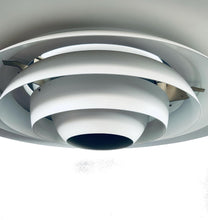 Load image into Gallery viewer, Preben Fabricius and Jorgen Kastholm pendant lamp of white lacquered metal, diameter 55 cm.
