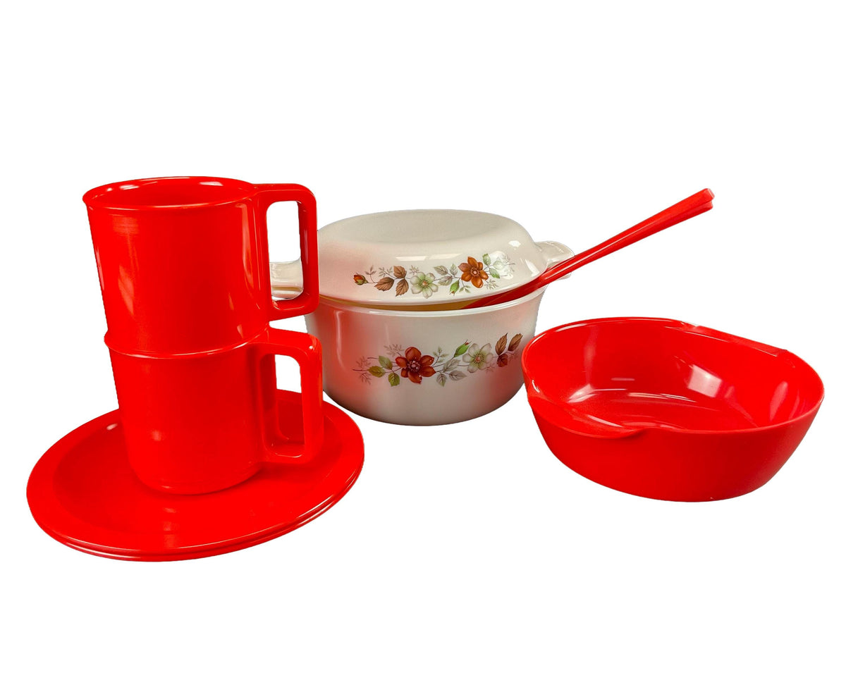 Gift Set - ROSTI Mepal Melamine & Sovirel Pyrex Fr. Vintage Iconic Design