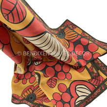 Load image into Gallery viewer, Sofidelic - Yellow 70s Flower Power, Mulberry Silk Scarf Square - 70s iconic designs - MOJO Shop
