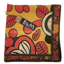 Load image into Gallery viewer, Sofidelic - Yellow 70s Flower Power, Mulberry Silk Scarf Square - 70s iconic designs - MOJO Shop
