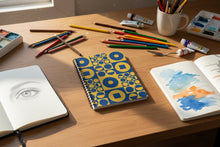 Lade das Bild in den Galerie-Viewer, Spiral Notebook - Vintage Iconic 70s Design - Blue - MOJO Shop
