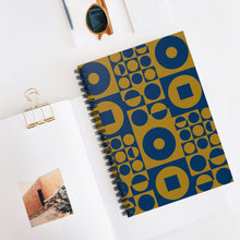Lade das Bild in den Galerie-Viewer, Spiral Notebook - Vintage Iconic 70s Design - Blue - MOJO Shop
