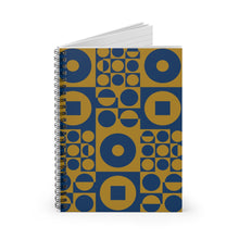 Lade das Bild in den Galerie-Viewer, Spiral Notebook - Vintage Iconic 70s Design - Blue - MOJO Shop
