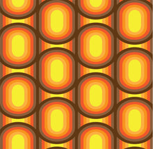 Lade das Bild in den Galerie-Viewer, Vintage 60s - 70s Danish Design Fabric by the Metre in Brown and Warm Yellow - MOJO Shop
