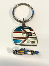 Load image into Gallery viewer, Vintage Benetton F1 Nigel Mansell Keyring and Badge - MOJO Shop
