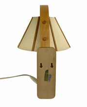 Load image into Gallery viewer, Vintage Scandinavian 'Aneta' Wood &amp; Fabric Wall Lamp by Jan Wickelgren, Sweden 1970 – Mid - Century Reading Light - MOJO Shop
