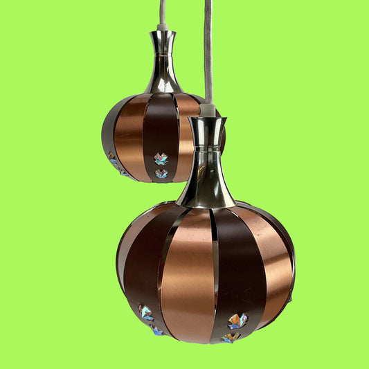 Werner Schou set of small pendants, copper, brown and silver. Midt - century 1970' - MOJO Shop