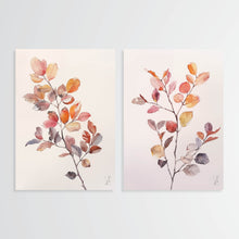 Load image into Gallery viewer, Whispering Autumn / Minimalist Watercolor Branch Print - MOJO Shop
