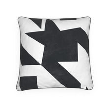 Load image into Gallery viewer, Large Luxury Cushion Houndstooth in Black
