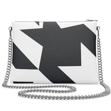 Load image into Gallery viewer, Bespoke Leather Crossbody Bag, Black Houndstooth
