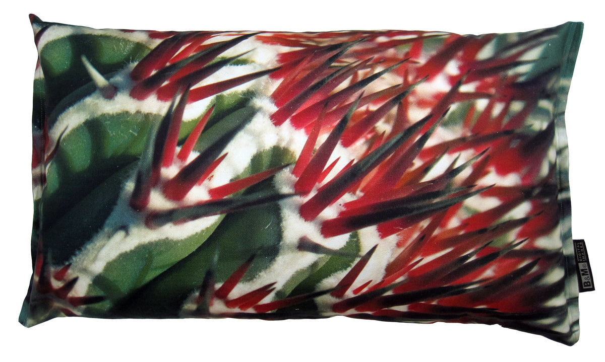 Cactus Christmas Spiky contrast-color cushion
