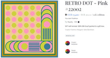 Lade das Bild in den Galerie-Viewer, Retro Dot - Pink 70s Funky Dots, NFT Silk Scarf
