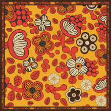 Load image into Gallery viewer, Sofidelic - Yellow 70s Flower Power NFT Silk Scarf
